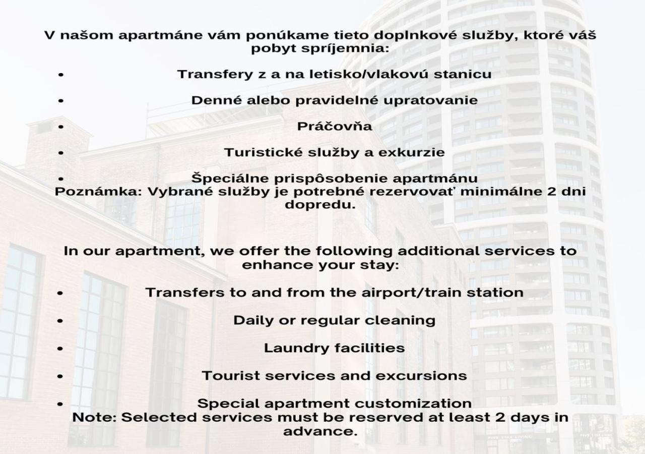 Skau Coral Residence In Sky Park 22 Floor 1Tower Panoramic View Free Parking Братислава Екстер'єр фото